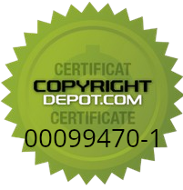 Certificat CopyrightDepot, dépôt numéro 00099470-1
